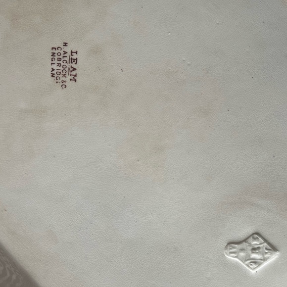 Antique Leam H.Alcock Platter and butter dish - Picture 9 of 9